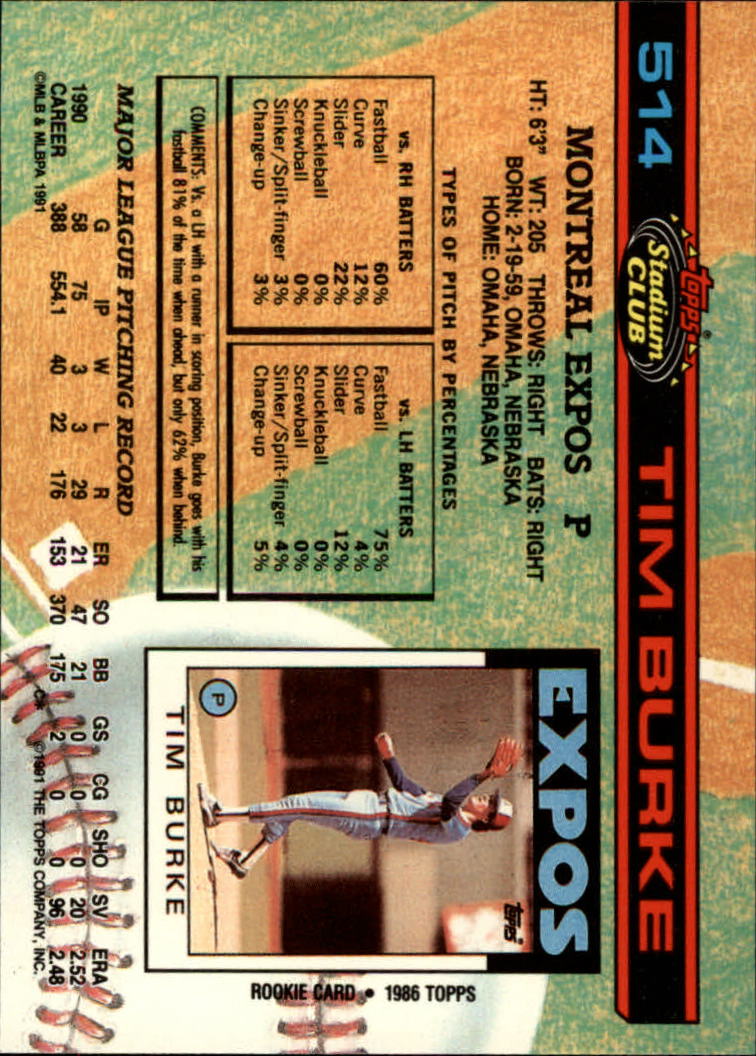 A1126- 1991 Stadium Club BB Cards 401-600 +Rookies -You Pick- 10+ FREE US SHIP - Picture 229 of 401