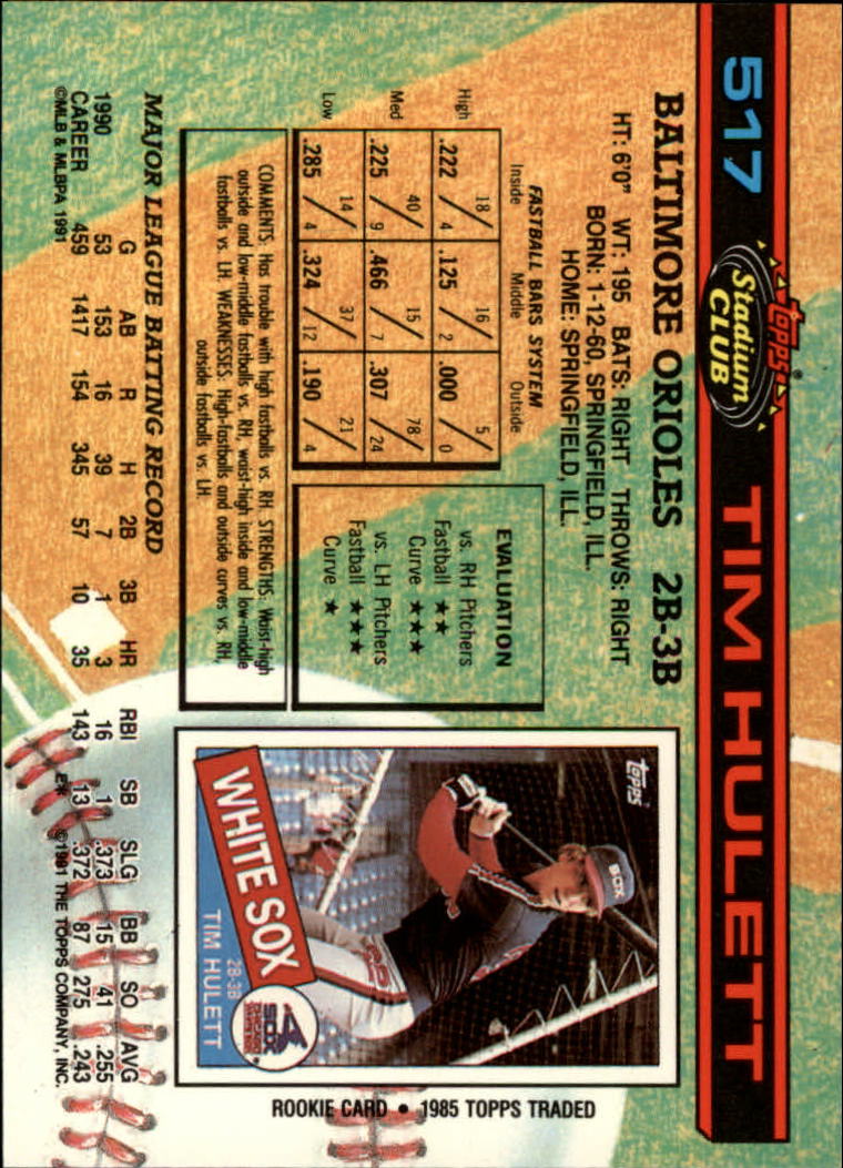 thumbnail 35  - 1991 Stadium Club Baseball Card Pick 501-600