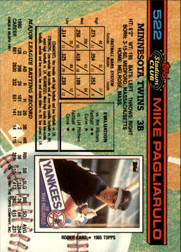 thumbnail 45  - 1991 Stadium Club Baseball Card Pick 501-600