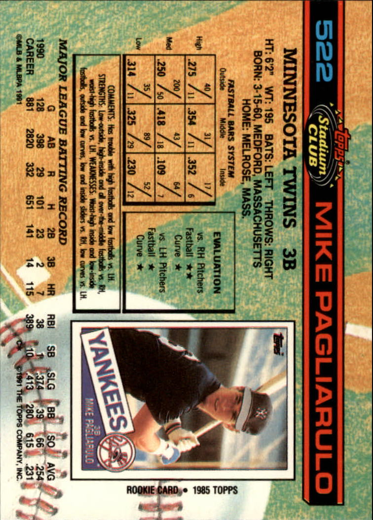 A1126- 1991 Stadium Club BB Cards 401-600 +Rookies -You Pick- 10+ FREE US SHIP - Picture 245 of 401