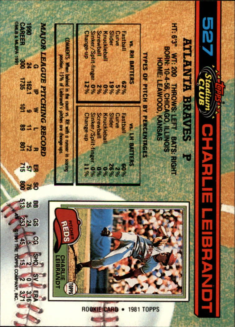 thumbnail 55  - 1991 Stadium Club Baseball Card Pick 501-600