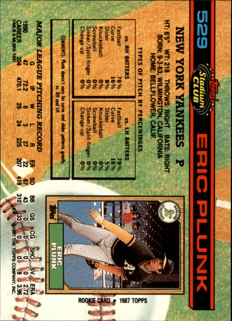 thumbnail 59  - 1991 Stadium Club Baseball Card Pick 501-600