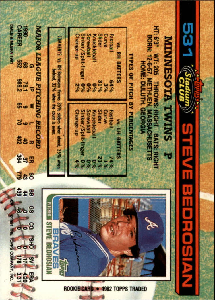 thumbnail 63  - 1991 Stadium Club Baseball Card Pick 501-600