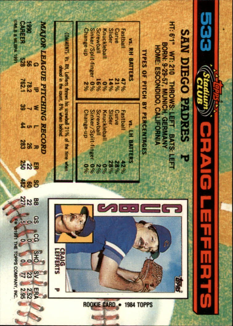 thumbnail 67  - 1991 Stadium Club Baseball Card Pick 501-600