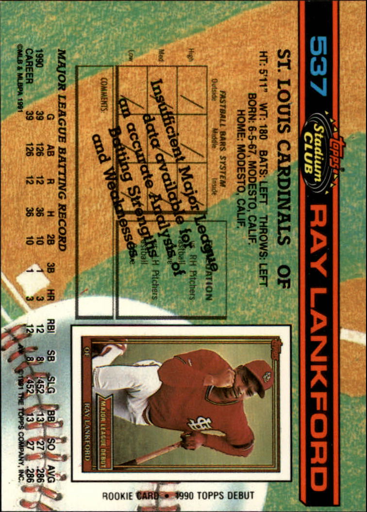 thumbnail 75  - 1991 Stadium Club Baseball Card Pick 501-600