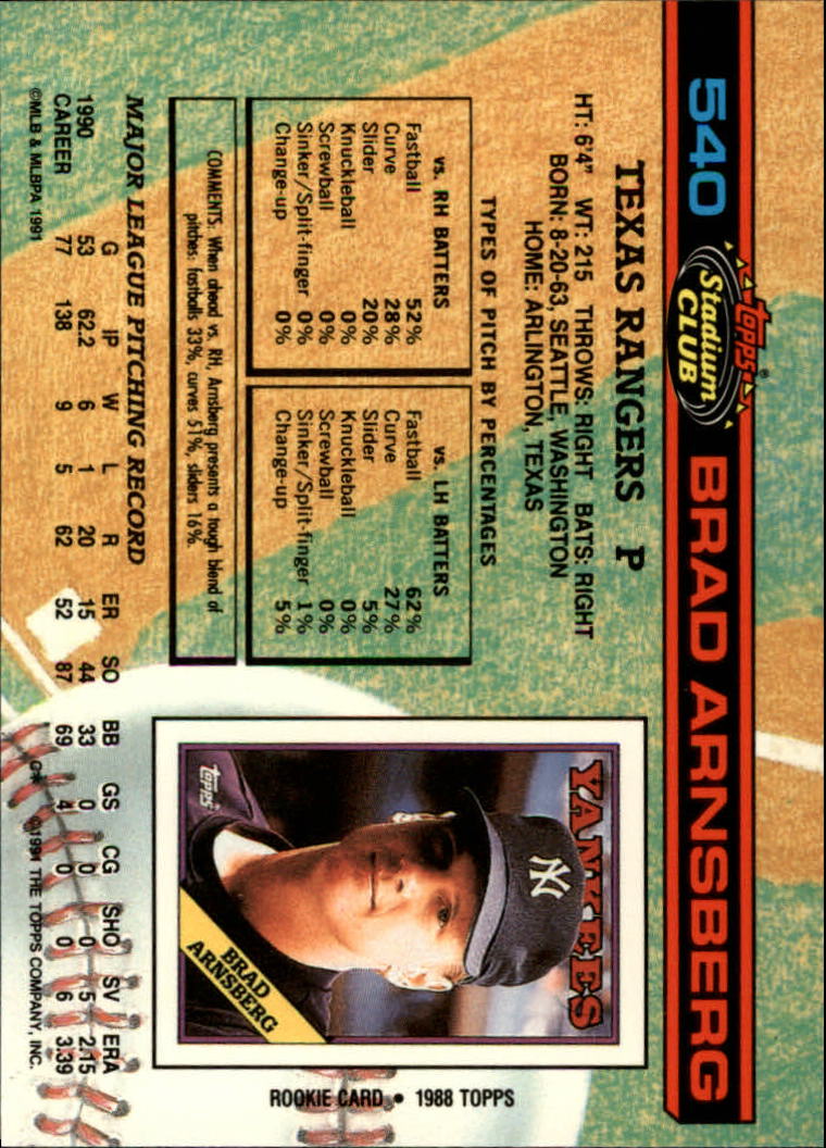 thumbnail 81  - 1991 Stadium Club Baseball Card Pick 501-600