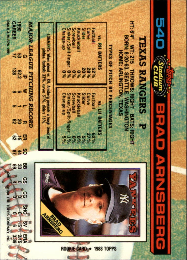 A1126- 1991 Stadium Club BB Cards 401-600 +Rookies -You Pick- 10+ FREE US SHIP - Picture 281 of 401