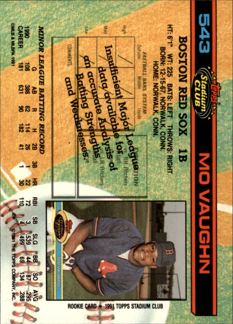 A1126- 1991 Stadium Club BB Cards 401-600 +Rookies -You Pick- 10+ FREE US SHIP - Picture 287 of 401