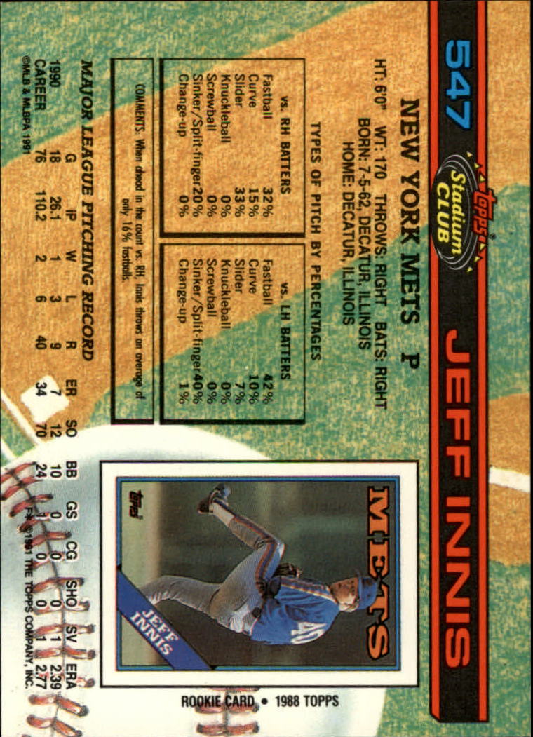 thumbnail 95  - 1991 Stadium Club Baseball Card Pick 501-600