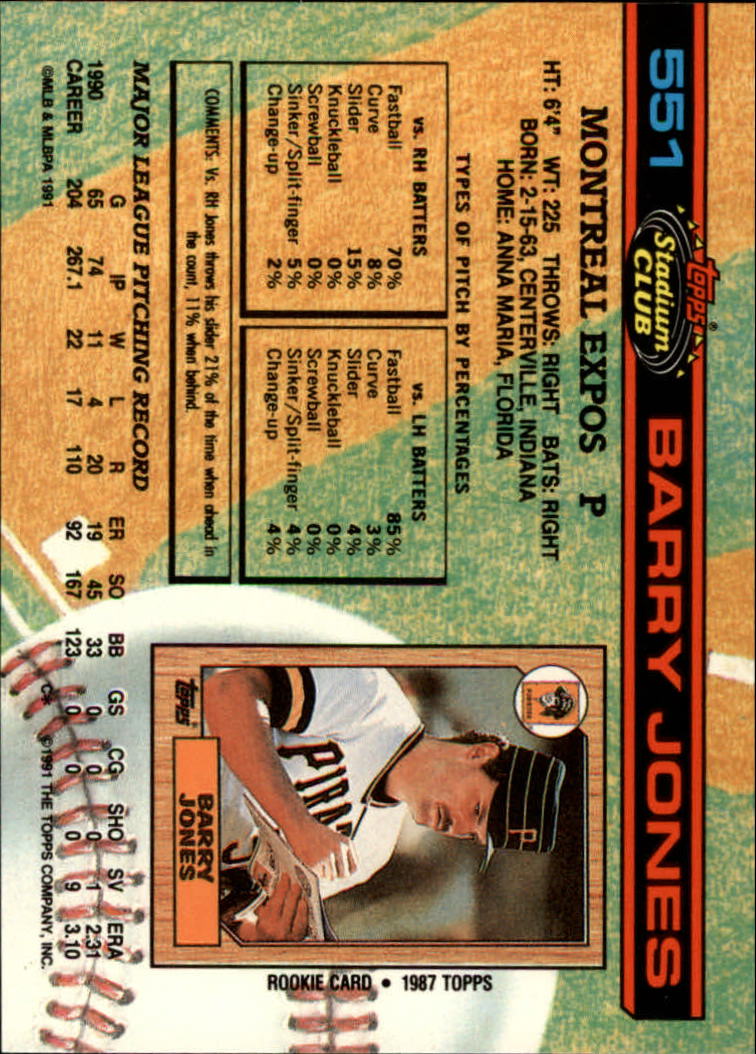 A1126- 1991 Stadium Club BB Cards 401-600 +Rookies -You Pick- 10+ FREE US SHIP - Picture 303 of 401