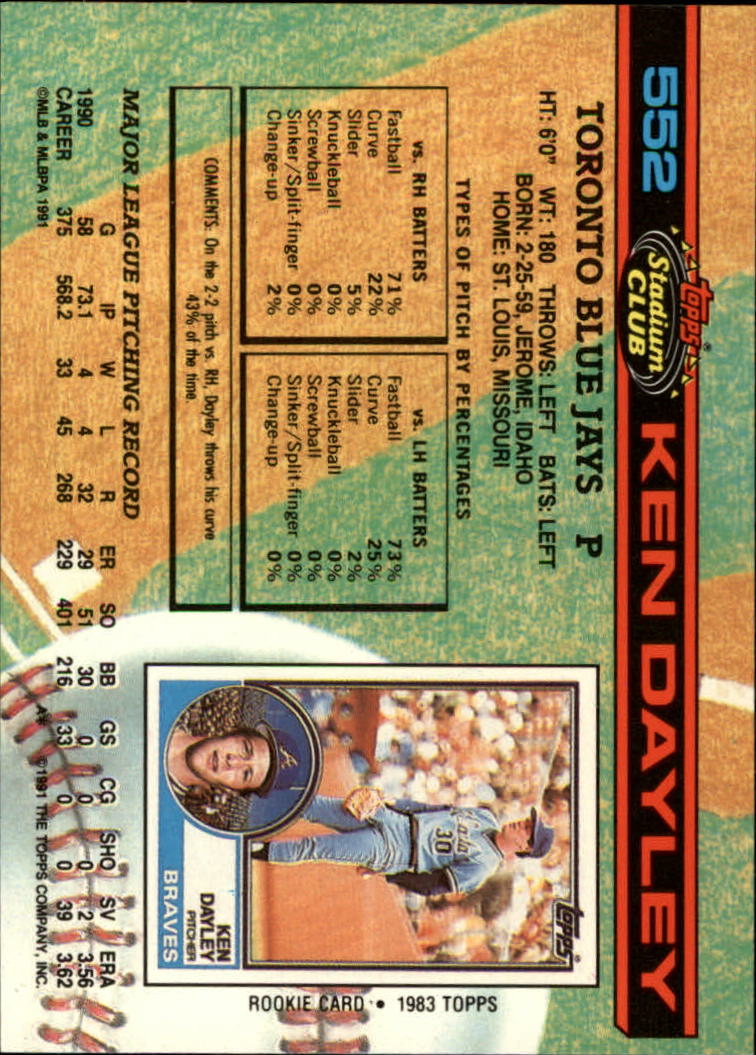 thumbnail 105  - 1991 Stadium Club Baseball Card Pick 501-600