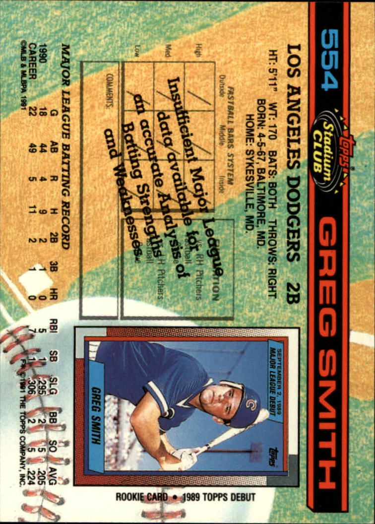 thumbnail 109  - 1991 Stadium Club Baseball Card Pick 501-600