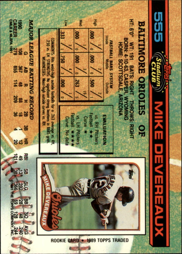 thumbnail 111  - 1991 Stadium Club Baseball Card Pick 501-600