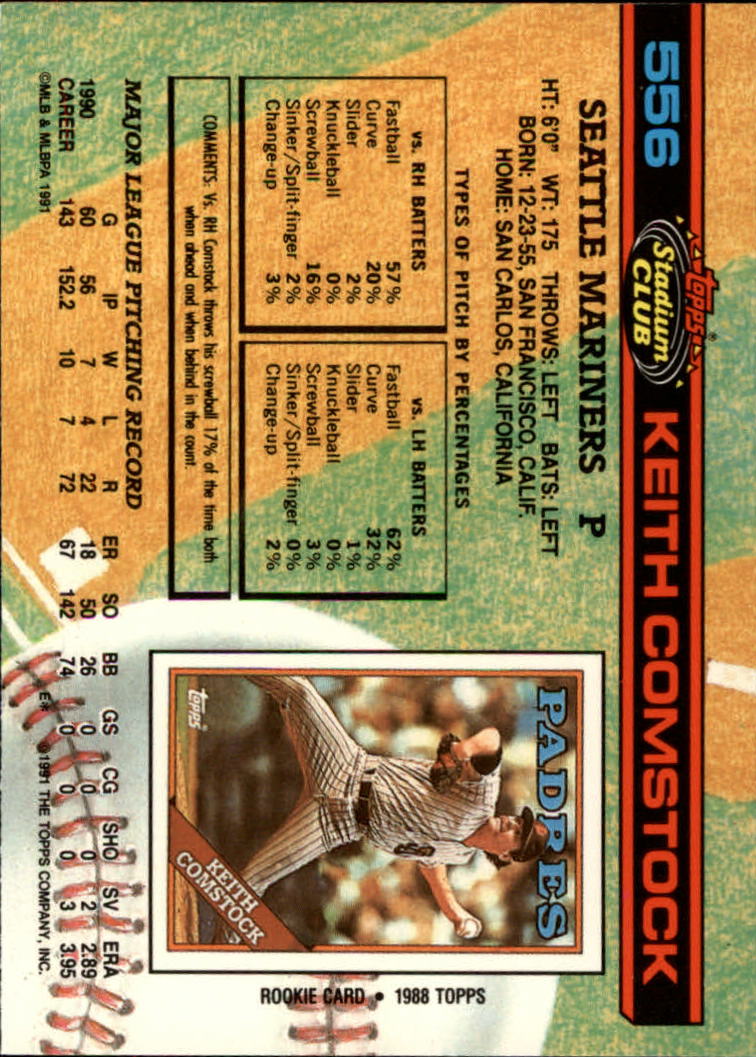 thumbnail 113  - 1991 Stadium Club Baseball Card Pick 501-600