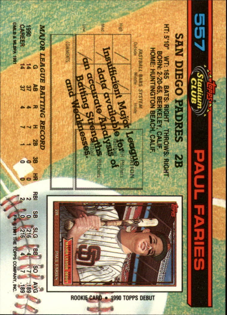 thumbnail 115  - 1991 Stadium Club Baseball Card Pick 501-600