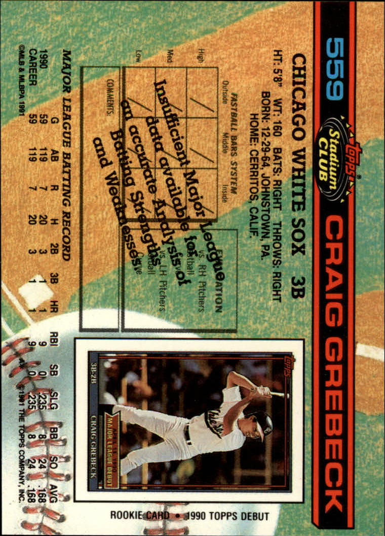 A1126- 1991 Stadium Club BB Cards 401-600 +Rookies -You Pick- 10+ FREE US SHIP - Picture 319 of 401