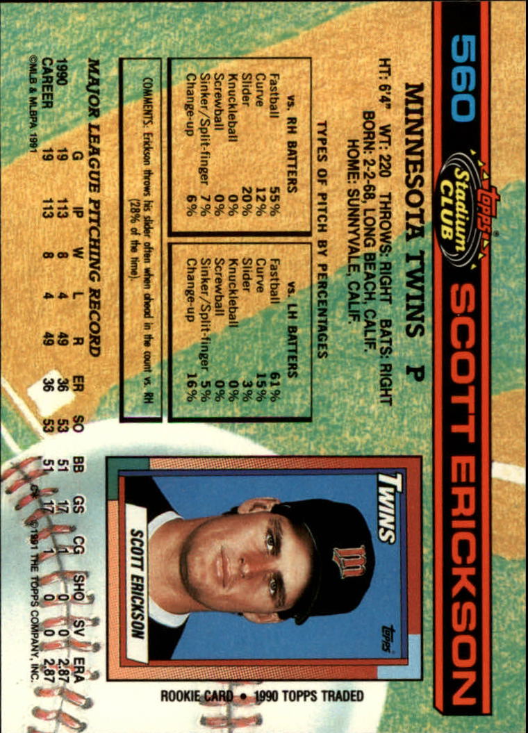 A1126- 1991 Stadium Club BB Cards 401-600 +Rookies -You Pick- 10+ FREE US SHIP - Picture 321 of 401