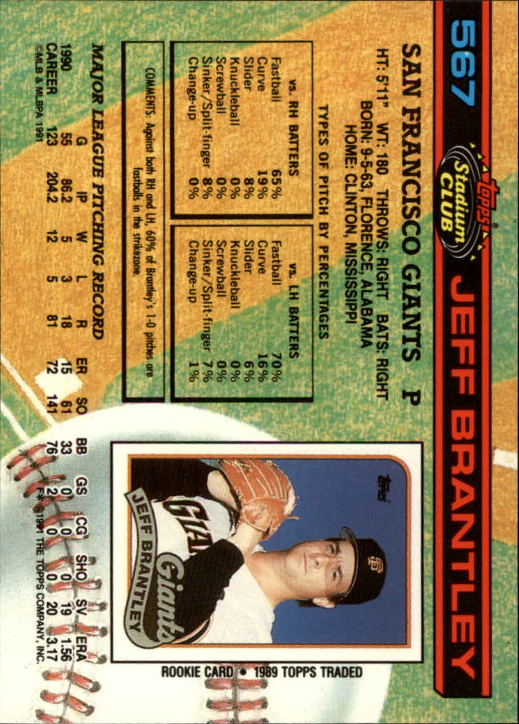 thumbnail 135  - 1991 Stadium Club Baseball Card Pick 501-600