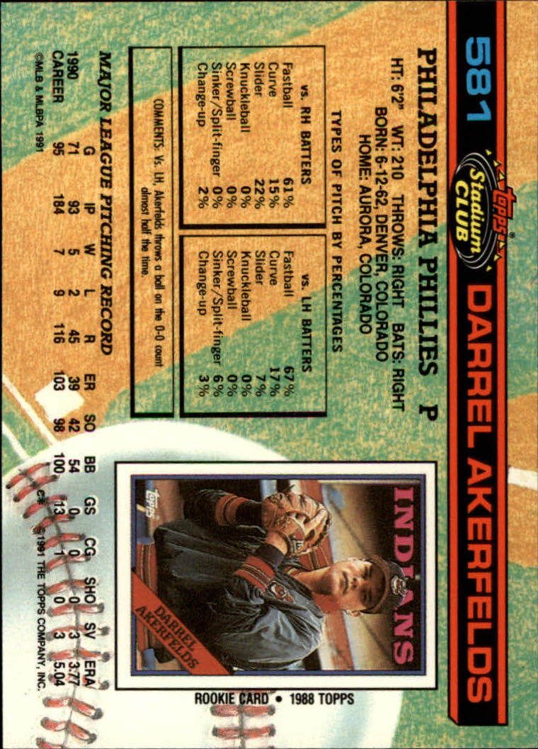 thumbnail 161  - 1991 Stadium Club Baseball Card Pick 501-600