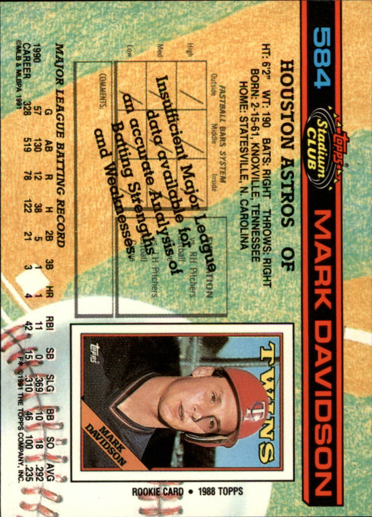 thumbnail 167  - 1991 Stadium Club Baseball Card Pick 501-600