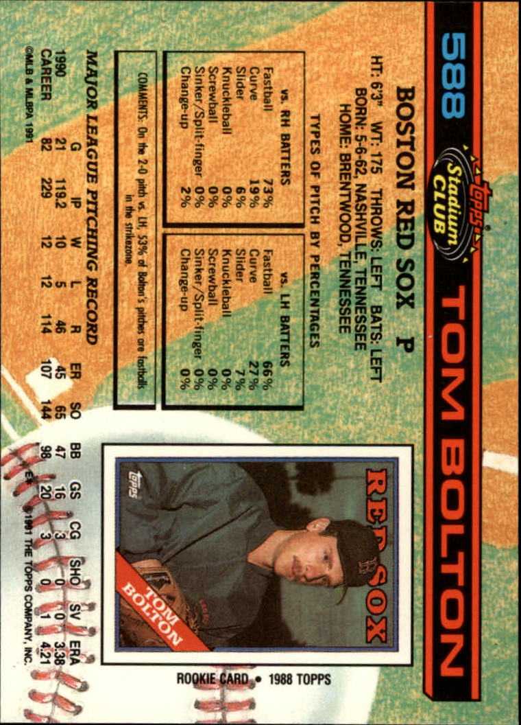 thumbnail 175  - 1991 Stadium Club Baseball Card Pick 501-600
