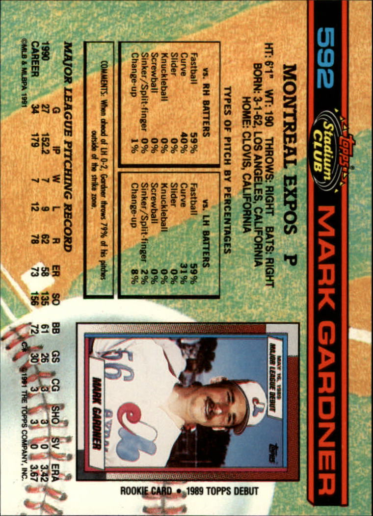 thumbnail 181  - 1991 Stadium Club Baseball Card Pick 501-600