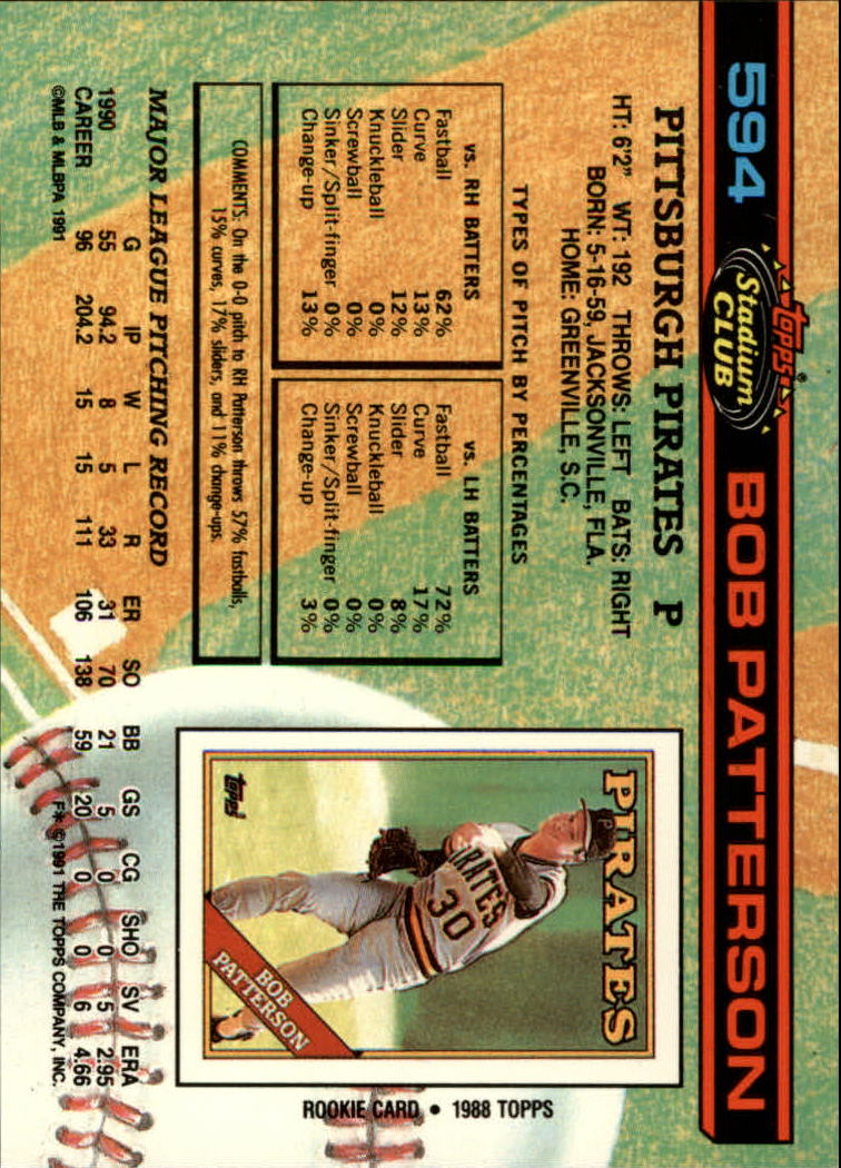 A1126- 1991 Stadium Club BB Cards 401-600 +Rookies -You Pick- 10+ FREE US SHIP - Picture 389 of 401