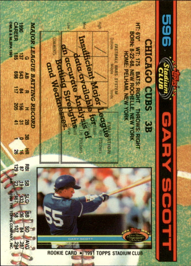 A1126- 1991 Stadium Club BB Cards 401-600 +Rookies -You Pick- 10+ FREE US SHIP - Picture 393 of 401