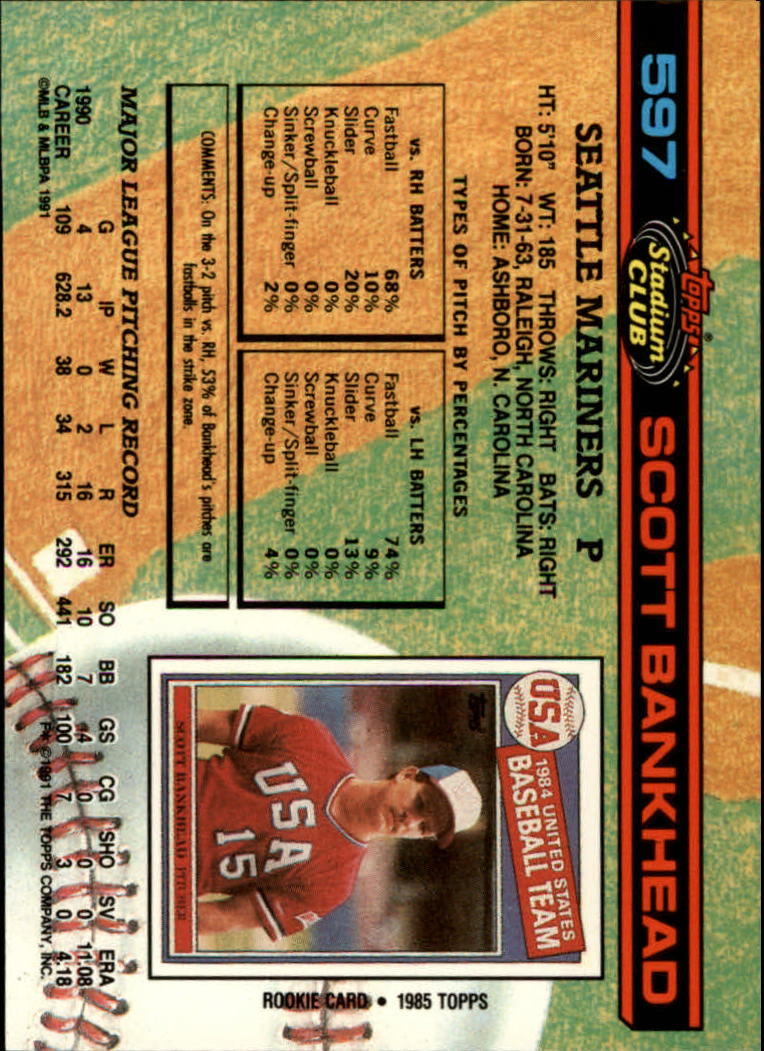 thumbnail 395  - A1126- 1991 Stadium Club BB Cards 401-600 +Rookies -You Pick- 10+ FREE US SHIP