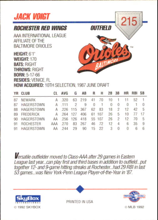 B0451- 1992 SkyBox AAA Baseball Card #s 200-310 -You Pick- 15+ FREE US SHIP - Picture 27 of 209