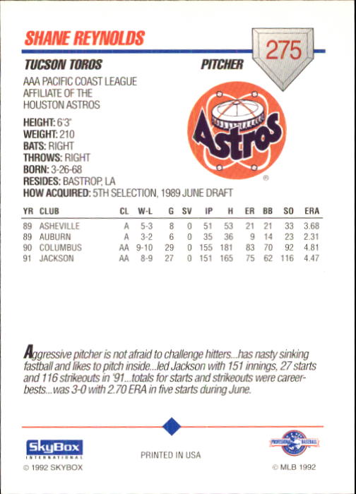 B0451- 1992 SkyBox AAA Baseball Card #s 200-310 -You Pick- 15+ FREE US SHIP - Picture 145 of 209