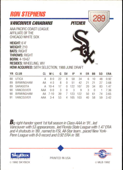 B0451- 1992 SkyBox AAA Baseball Card #s 200-310 -You Pick- 15+ FREE US SHIP - Picture 169 of 209