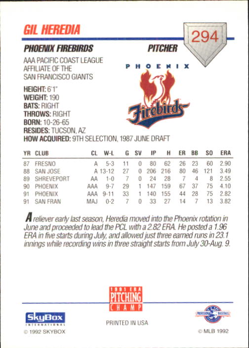 B0451- 1992 SkyBox AAA Baseball Card #s 200-310 -You Pick- 15+ FREE US SHIP - Picture 179 of 209