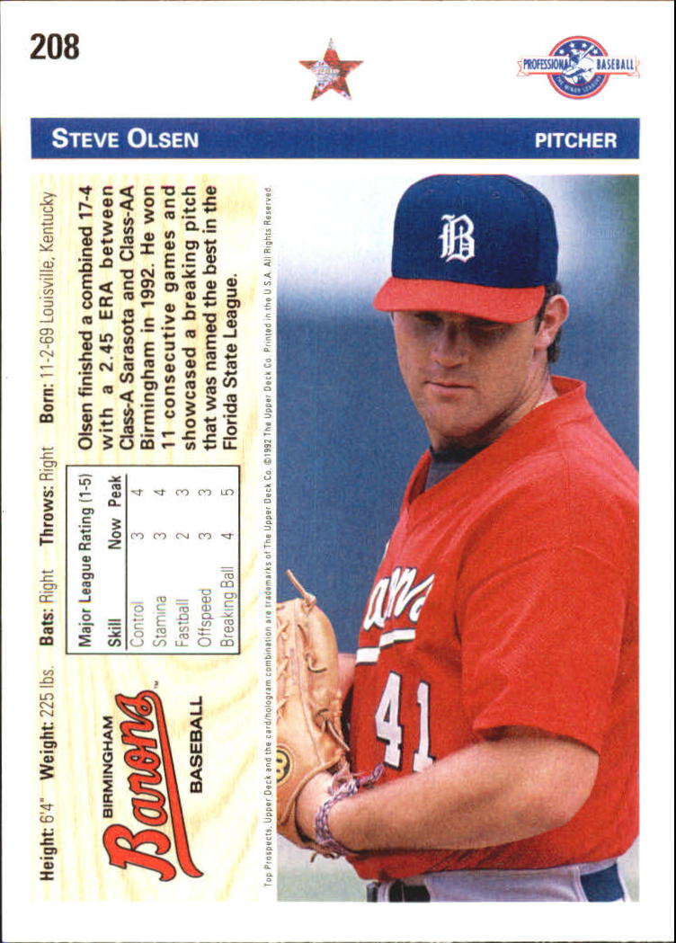 B1849- 1992 Upper Deck Minors BB Card #s 201-330+ -You Pick- 15+ FREE US SHIP