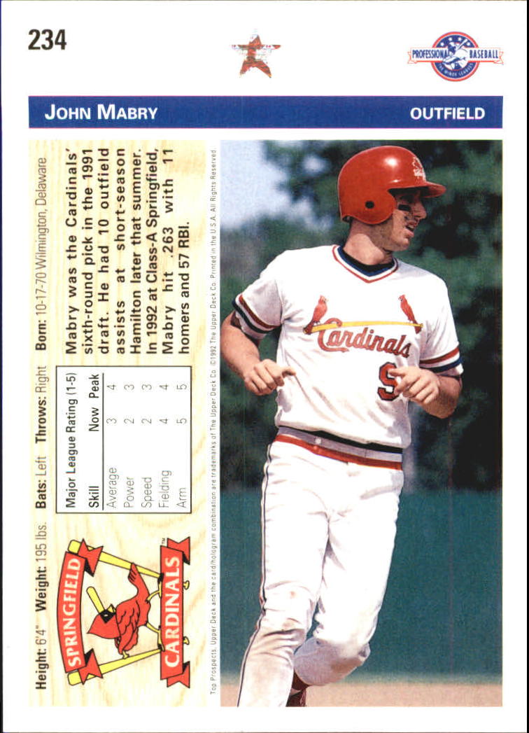 B1849- 1992 Upper Deck Minors BB Card #s 201-330+ -You Pick- 15+ FREE US SHIP