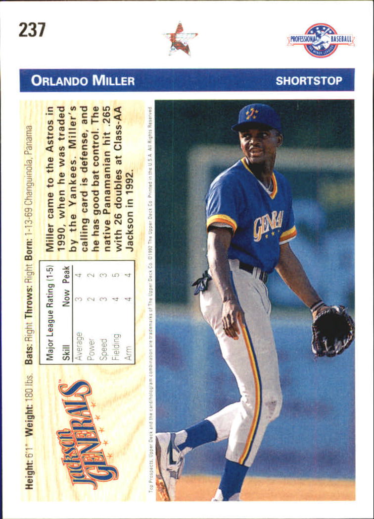 B1849- 1992 Upper Deck Minors BB Card #s 201-330+ -You Pick- 15+ FREE US SHIP