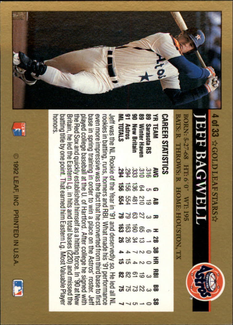 Foglia Baseball 1992 "Anteprime Oro" Inserto Carte - Foto 3 di 7