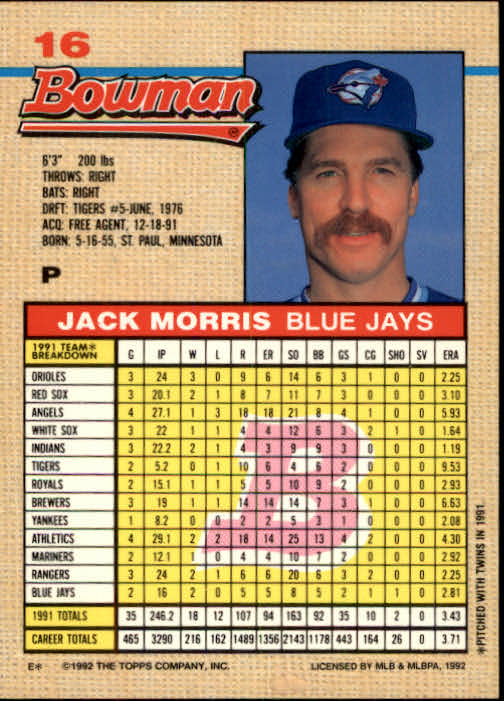 thumbnail 326  - A6548- 1992 Bowman Baseball Cards 1-263 +Rookies -You Pick- 10+ FREE US SHIP