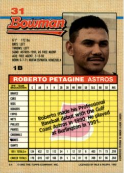thumbnail 352  - A6548- 1992 Bowman Baseball Cards 1-263 +Rookies -You Pick- 10+ FREE US SHIP