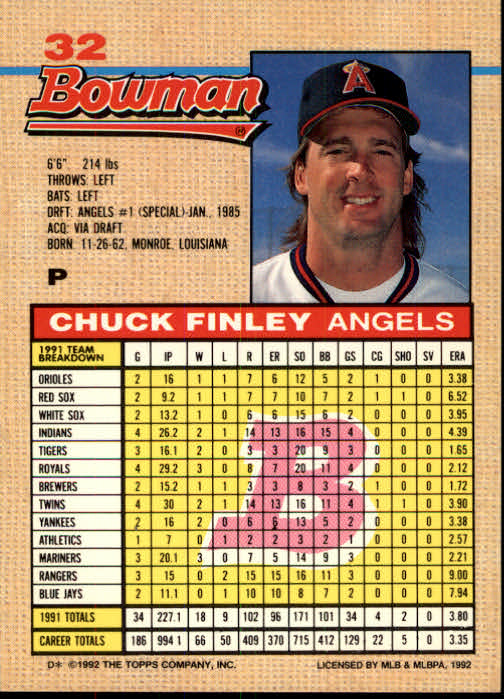 thumbnail 354  - A6548- 1992 Bowman Baseball Cards 1-263 +Rookies -You Pick- 10+ FREE US SHIP