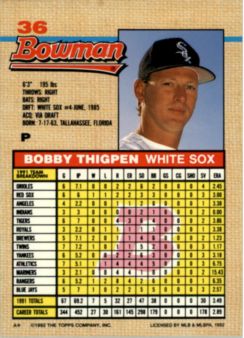 thumbnail 358  - A6548- 1992 Bowman Baseball Cards 1-263 +Rookies -You Pick- 10+ FREE US SHIP