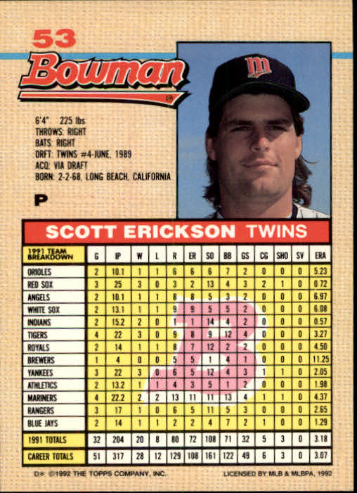 thumbnail 387  - A6548- 1992 Bowman Baseball Cards 1-263 +Rookies -You Pick- 10+ FREE US SHIP