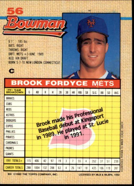 thumbnail 393  - A6548- 1992 Bowman Baseball Cards 1-263 +Rookies -You Pick- 10+ FREE US SHIP