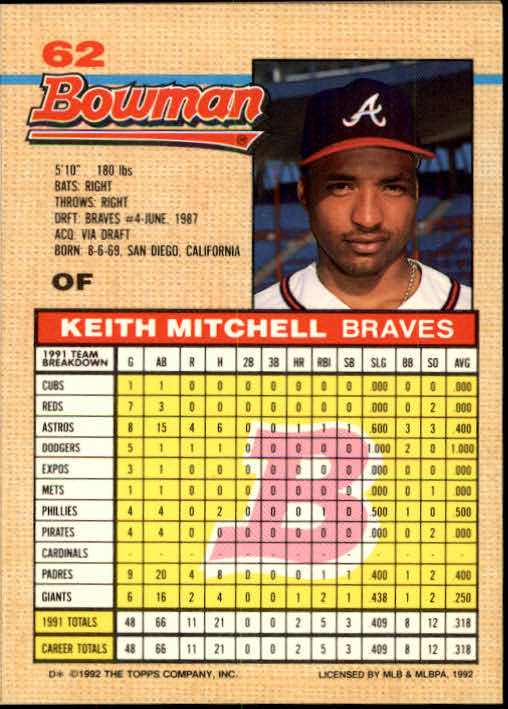 thumbnail 403  - A6548- 1992 Bowman Baseball Cards 1-263 +Rookies -You Pick- 10+ FREE US SHIP