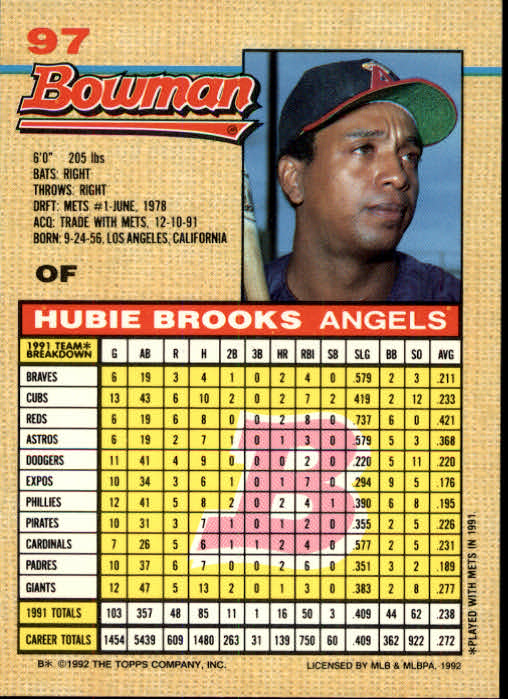 thumbnail 49  - A6548- 1992 Bowman Baseball Cards 1-263 +Rookies -You Pick- 10+ FREE US SHIP
