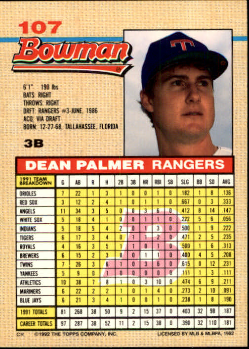 thumbnail 60  - A6548- 1992 Bowman Baseball Cards 1-263 +Rookies -You Pick- 10+ FREE US SHIP