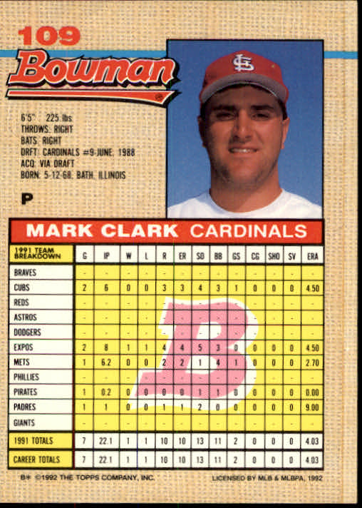 thumbnail 435  - A6548- 1992 Bowman Baseball Cards 1-263 +Rookies -You Pick- 10+ FREE US SHIP