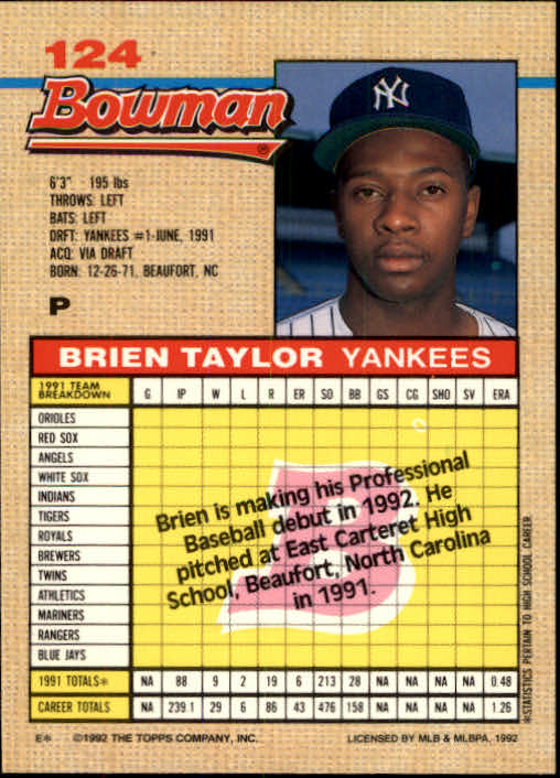 thumbnail 437  - A6548- 1992 Bowman Baseball Cards 1-263 +Rookies -You Pick- 10+ FREE US SHIP
