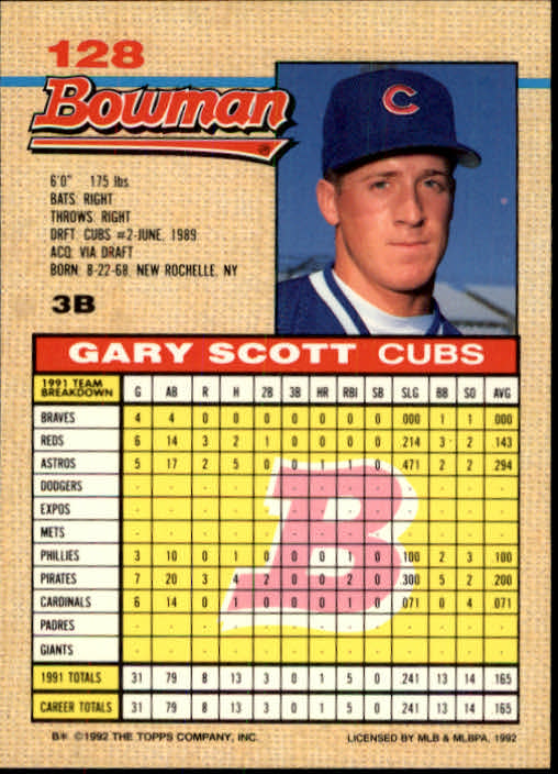 thumbnail 89  - A6548- 1992 Bowman Baseball Cards 1-263 +Rookies -You Pick- 10+ FREE US SHIP