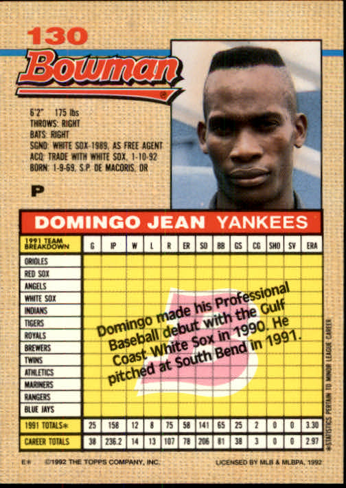 thumbnail 93  - A6548- 1992 Bowman Baseball Cards 1-263 +Rookies -You Pick- 10+ FREE US SHIP